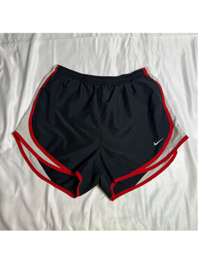 Women's Nike Dri-FIT Athletic Shorts Size M Black and Red
